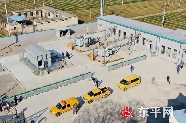 泰安首座35千伏预制舱式变电站梯门站送电成功