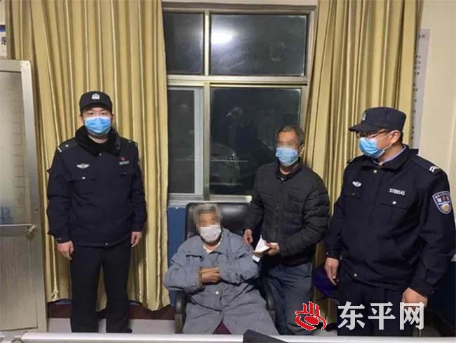 肥城石横老人走失，东平民警及时救助